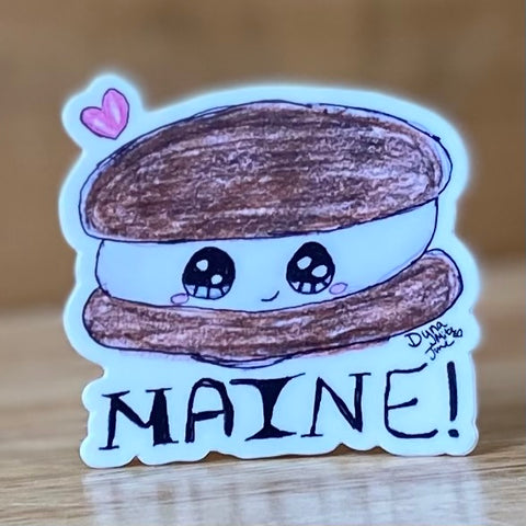 Whoopie Pie Maine Sticker by @dynamitejune_art