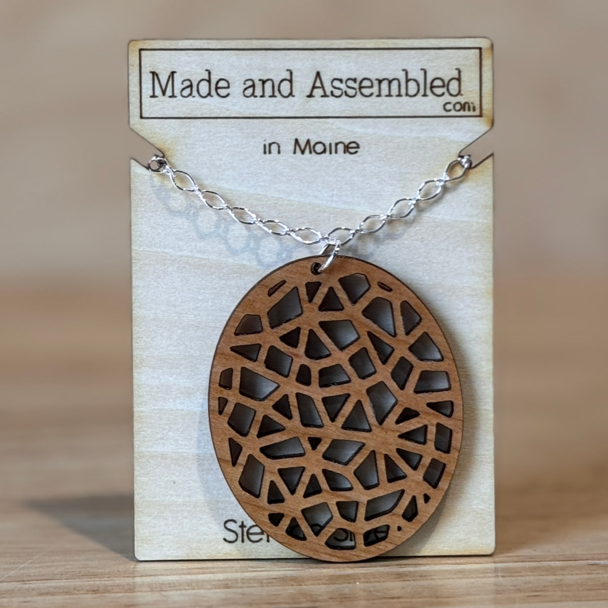 Wooden Earrings by Made and Assembled
