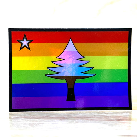 1901 Flag Pride Holographic Sticker by @_hcdesign_
