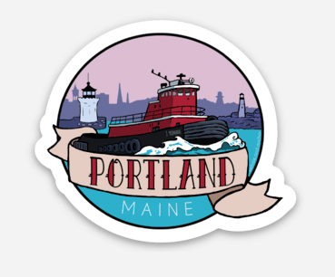 Tug Boat Sticker by @whale.and.anchor