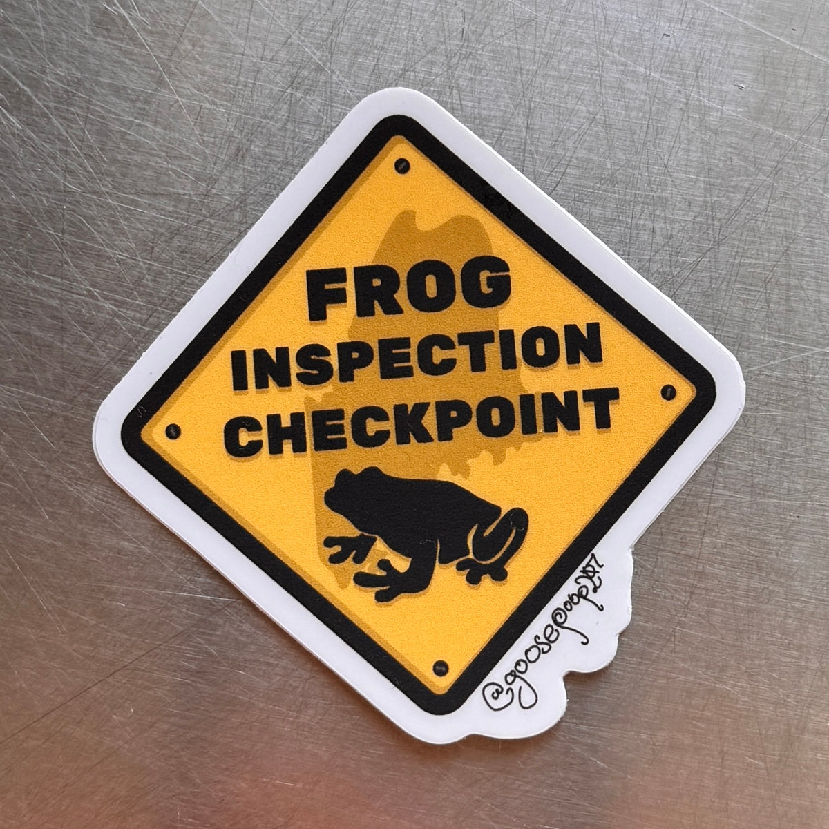 Frog Inspection Checkpoint Sticker by @goosepoop207 – The Maine ...