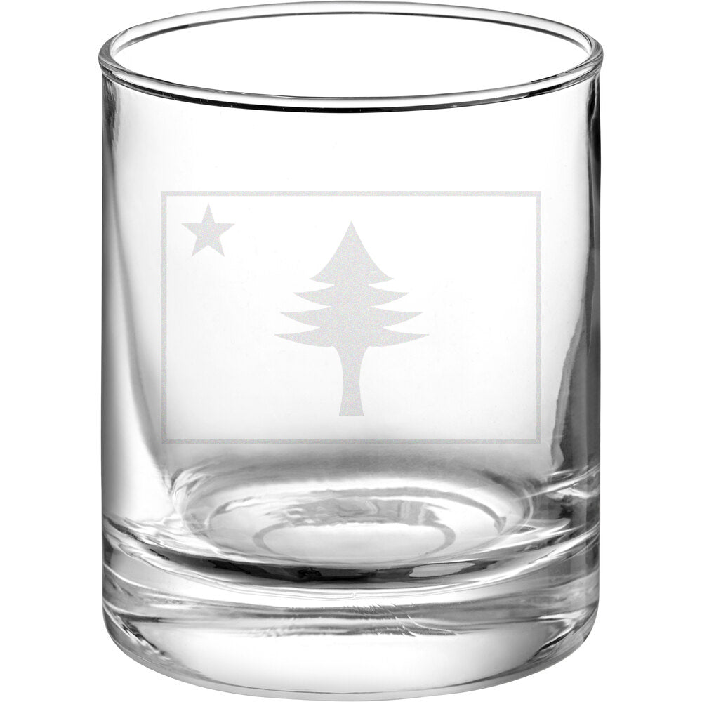 1901 Flag Etched Rocks Glass @madeandassembled