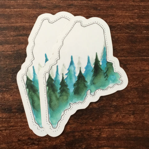 Maine Trees Sticker by Grace Kelly, Aged 16