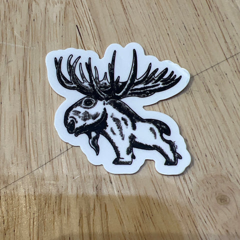 Bull Moose Sticker by @lonimac.art