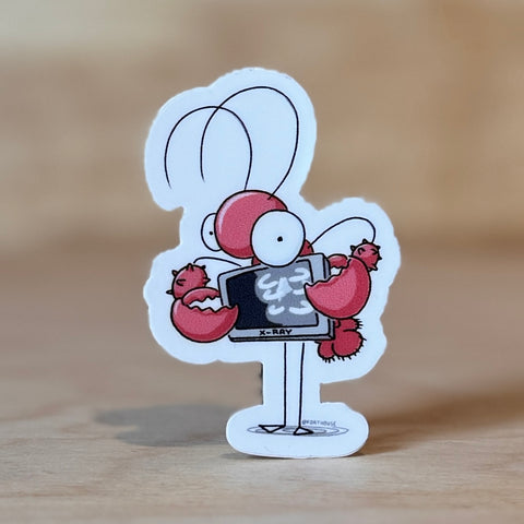 X-Ray Lobster Sticker by @Forthouse