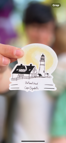 Portland Headlight Cape Elizabeth Sticker by @23rd_and_maine
