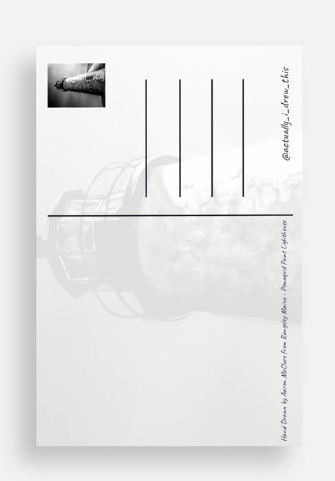 Pemaquid PointLighthouse Postcard  @actually_i_drew_this
