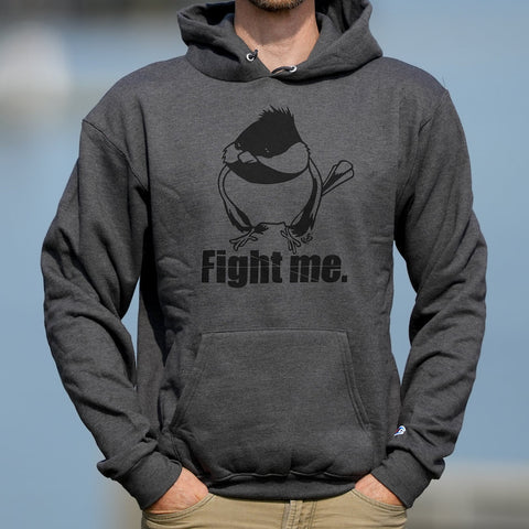 Fight Me Gray Hoodie by Krista Campbell
