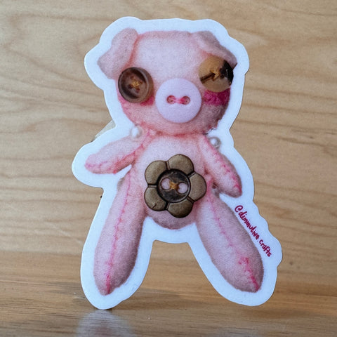 Pinky Pig Sticker @diminutive.craft