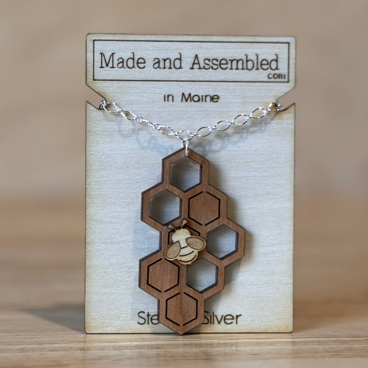 Wooden Earrings by Made and Assembled